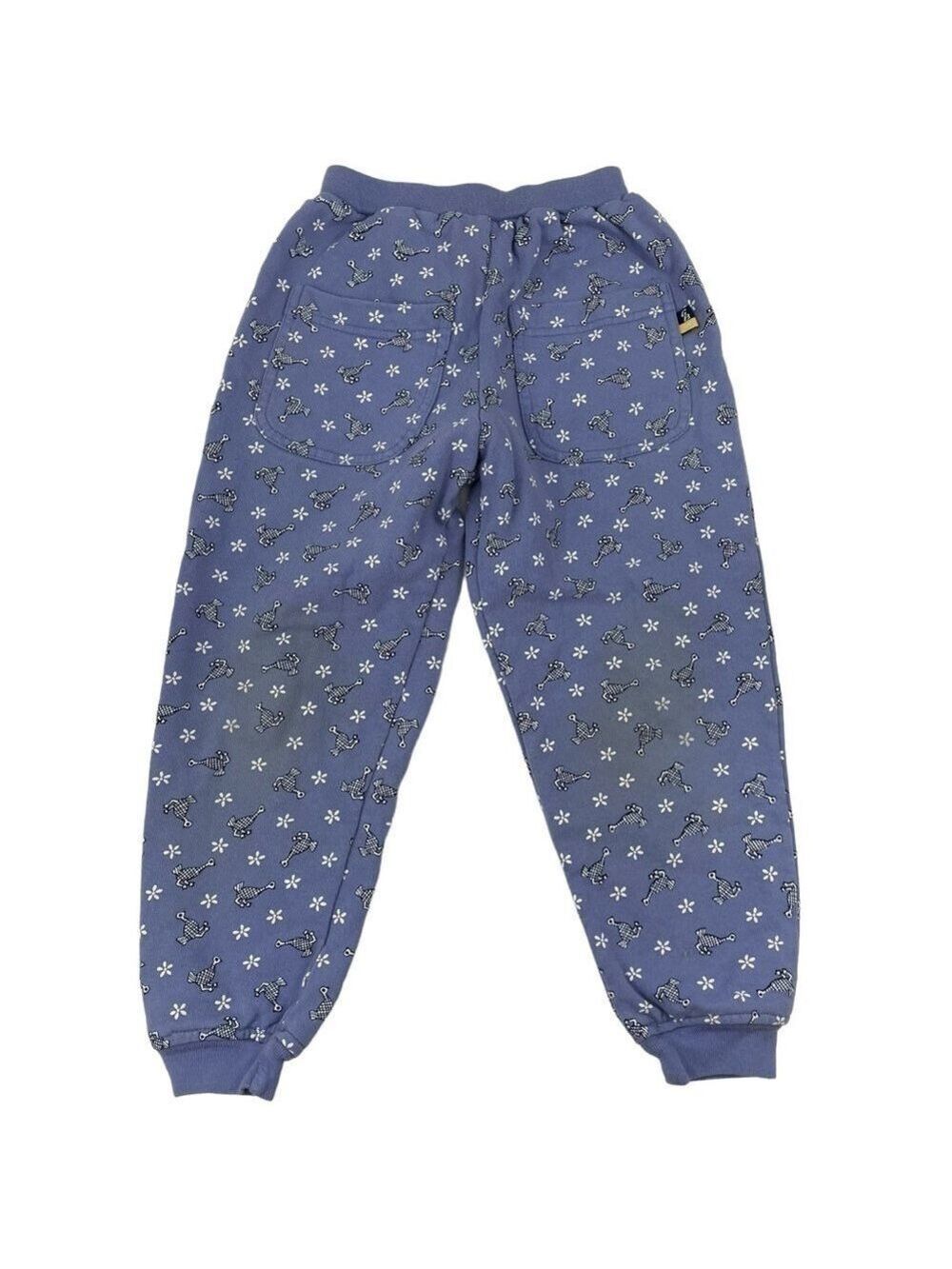 Vintage Gumboots Sweatpants Girls Sz 5 Purple Cotton Pants Cute Bird Pattern GUC